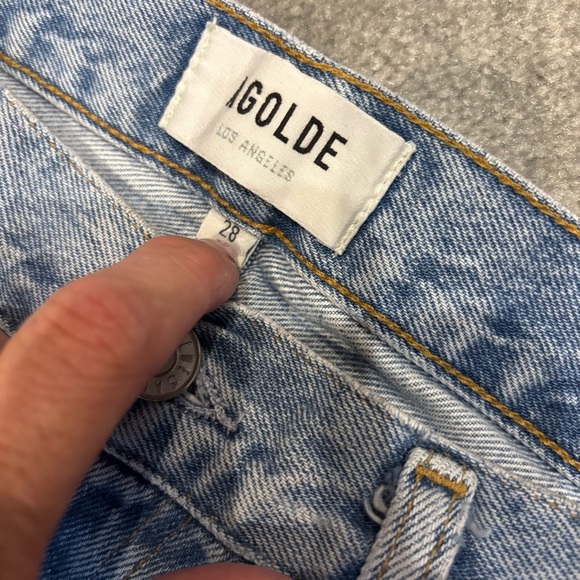 AGOLDE Mia Mid Rise Straight Jeans light wash 28 - Picture 5 of 9